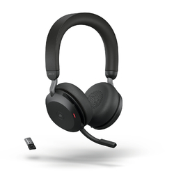 JABRA Evolve2 75 Stereo MS BT Headset, Schwarz, USB-A, 30 m Reichweite, BRANDNEU