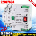 2P Dual Netzteil Automatischer Transferschalter Leistungschalter Umschalter 63A