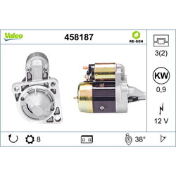 VALEO Starter Anlasser Startanlage ohne Pfand VALEO RE-GEN AT 458187