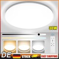 Dimmbar LED Deckenleuchte Deckenlampe Schlafzimmer Bad Wohnzimmer Flur Lampe DHL