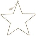 LED-STERN mit Batterie Metallstern Winterdeko Weihnachtsdekoration GOLD Ø45cm