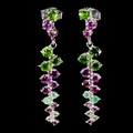 925 Sterling Silber Ohrringe Rund Chromdiopsid Peridot Edelstein Schmuck