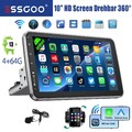 10" 4+64G Autoradio 1 DIN Carplay Android 14 GPS Nav RDS WIFI Drehbar Bildschirm