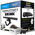 Anhängerkupplung BRINK abnehmbar für OPEL Combo +E-Satz AHK
