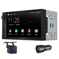 CAM+Eonon 7" QLED Bildschirm Android Auto Doppel 2 DIN Autoradio CarPlay DSP RDS