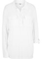 Neu Tunikabluse mit aufgesetzten Taschen Gr. 36/38 Weiß Damen-Tunika Shirt