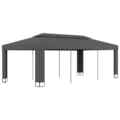 Pavillon Gartenzelt Mit Doppeldach 3 X 6 M Anthrazit