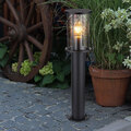 Stehlampe Außen Sockelleuchte Gartenlampe wetterfest Wegeleuchte schwarz H 60 cm