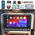 DAB Android14 64G CarPlay Autoradio GPS NAV KAM DVR Für VW GOLF 5 6 Touran Caddy