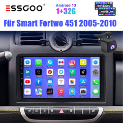 9" Android 13 Apple Carplay Autoradio Kam Für Smart Fortwo 451 05-10 GPS Navi BT