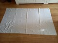 GROSSE alte LEINEN Tischdecke 192x116 cm weiß 