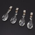 Water Drop Tablecloth Weights With Metal Clip Kit Crystal Glass Teardrop Pris CB
