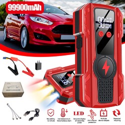 99800mAh Auto KFZ Starthilfe Jump Starter 12V Ladegerät Booster PKW Power Bank