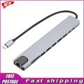 10 in 1 USB C Hub 5 Gbps Multiport Adapter 100W PD Type C Adapter RJ45 Ethernet