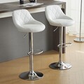 2er-Set Barhocker mit Fußstütze Barstuhl höhenverstellbar drehbar PU-Leder