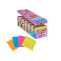 21 + 3 GRATIS: Post-it® Super Sticky Notes Haftnotizen Standard farbsortiert...