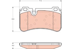 GDB1711 TRW Bremsbelagsatz, Scheibenbremse für MERCEDES-BENZ,VOLVO