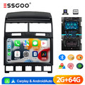 Android 13 Autoradio Apple CarPlay KAM+ GPS Navi RDS BT Für VW Touareg 2003-2010