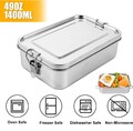 Lunchbox Brotdose Auslaufsicher Bento-Box Brotzeit-Dose aus Edelstahl mit Fächer