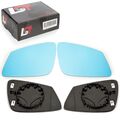 2x Spiegelglas blaugetönt links rechts asphärisch für BMW 5er F10 F11 Touring