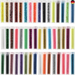 glitzer basteln in 48 Farben, Bastelglitzer und Glitzerpulver zum Basteln,