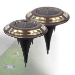LUXUS SOLARLEUCHTE AUßENLEUCHTE GARTENLEUCHTE SOLARLAMPE 2ER SET LED 77636701