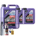 Motoröl 5W40 LIQUI MOLY Synthoil High Tech 7L+MAHLE Ölfilter +Spülung +Cera Tec