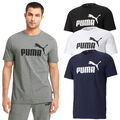 PUMA Essential Logo T-Shirt Herren Freizeit Sport Fitness 100% Baumwolle 586666