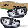 2x DEPO SCHEINWERFER SCHWARZ passend für VW UP! LINKS+RECHTS