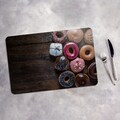 Tischsets Platzset und Untersetzer Set Platzdeckchen 45x30 bunte Krapfen