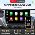 6G+128GB Android 13 Autoradio CarPlay DAB+GPS Navi für Peugeot 2008-2017 4G LTE 