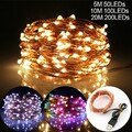 5-20m 50-200 LED Lichterkette Kupferdraht Weihnachten Innen Außen Party Deko