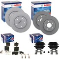BOSCH BREMSSCHEIBEN + BELÄGE VORNE + HINTEN passend für MERCEDES C-KLASSE S203