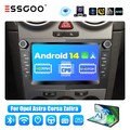 Autoradio Carplay Android 14 4+64G GPS NAV RDS Cam Für Opel Corsa C Astra Meriva