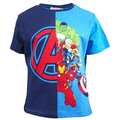 Marvel Avengers Jungen T-Shirt Iron Man Hulk Thor Baumwolle blau Gr. 104 - 140