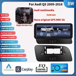 Für Audi Q5 MMI 10.25"Android13 Autoradio GPS Navi CarPlay DSP SWC8-Kern 8+128GB