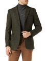 Herren Vintage Tweed Blazer in hellbraun grün blau Designer formell schmale Passform Anzug Jacke