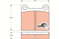 Bremsbelagsatz Scheibenbremse COTEC TRW GDB101 für MERCEDES BMW FORD SL W123 VW