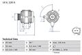BOSCH Generator Für VW California T4 Camper Lt 28-35 0986041890