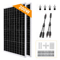 200W Solarmodul Solarpanel 2x100W Photovoltaik Solaranlage Wohnmobil Batterien