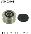 SKF Generatorfreilauf VKM 03402 für FORD