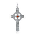 Groß Keltisches Kreuz Mittelalterliche Anhänger 925 Sterlingsilber Fein Religiös