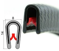 SMI KS-G1-2S Kantenschutz Profil Keder Band Klemmprofil Klemm Schutzband Z