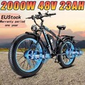 2000W Doppelmotor Elektrofahrrad 48V 23AH E-Bike Mountainbike E-Fahrrad 21 Gänge