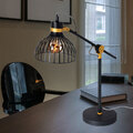 Tischlampe Beistellleuchte Schreibtischlampe Retro Leselampe verstellbar schwarz
