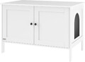 Katzenklo-Schrank Katzenhaus Mit Tür Trennwand Katzentoilette Katzenschrank Für 