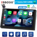 Kamera+ 6+128GB 2 DIN 7" Android14 RDS Carplay Autoradio GPS NAVI SWC FM WiFi BT