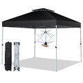 3x3m Pop-Up Pavillon Gartenpavillon mit doppelt Dach Faltpavillon Gartenzelt