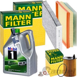 MANN  INSPEKTIONSPAKET+5L MOBIL 0W-30 MOTORÖL passend für OPEL CROSSLAND+X 1.6d