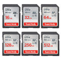 SanDisk Ultra SD Speicherkarte 16GB 32GB 64GB 128GB 256GB C10 UHS-I SDHC SDXC